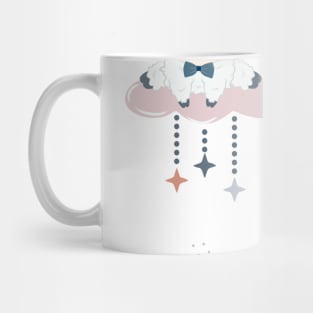 Cute pastel color sheep fur pattern Mug